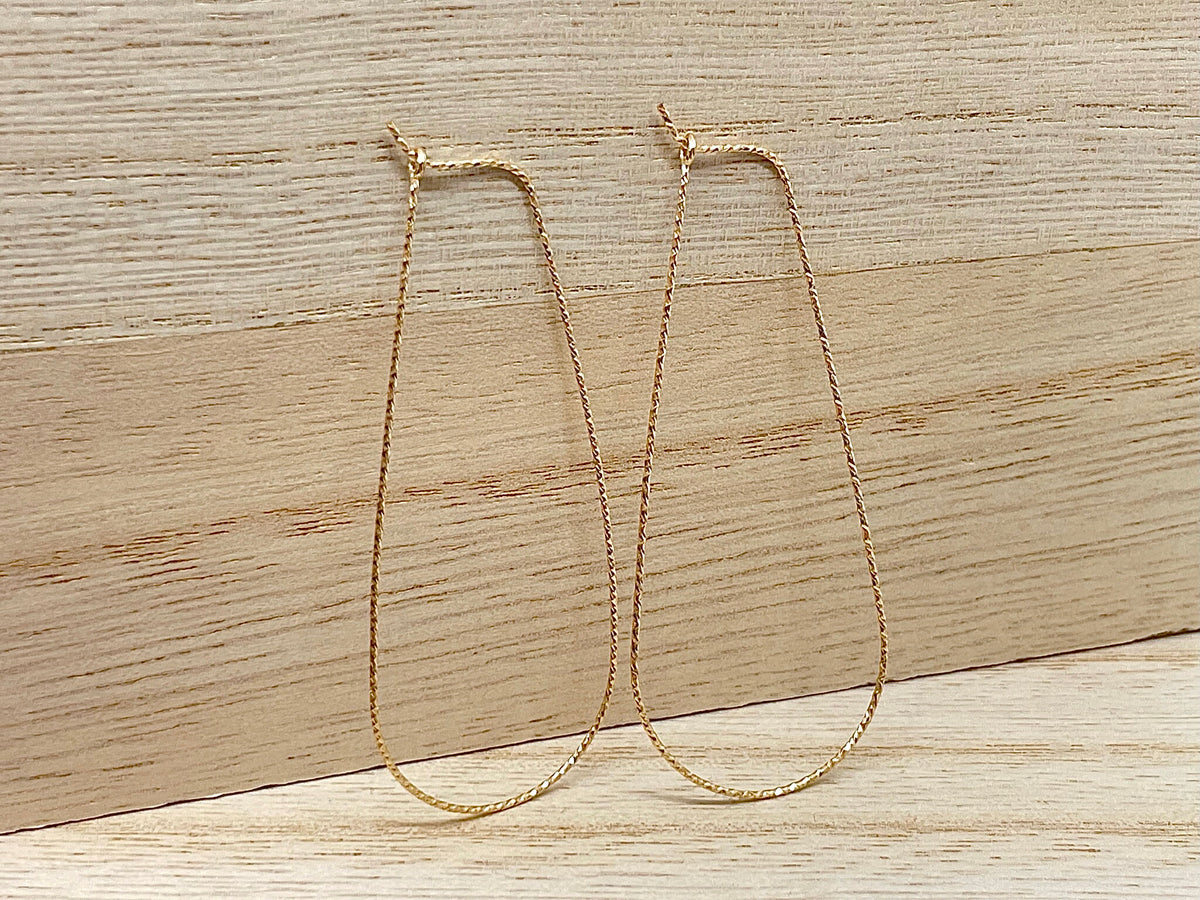Diamond Teardrop Hoops main image 1